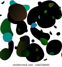 Dark Multicolor, Rainbow vector seamless texture with disks. Blurred decorative design in abstract style with bubbles. Pattern for design of fabric, wallpapers.