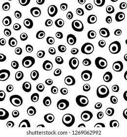 Dark Multicolor, Rainbow vector seamless pattern with spheres. Colorful illustration with blurred circles in nature style. Pattern for trendy fabric, wallpapers.