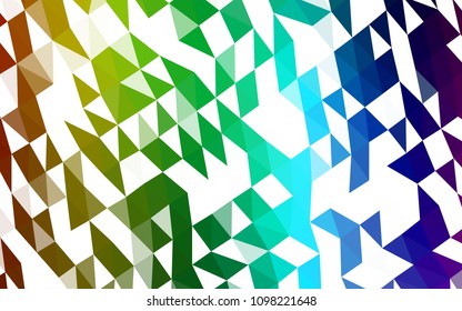 Dark Multicolor, Rainbow vector shining triangular background. Creative geometric illustration in Origami style with gradient. A completely new design for your business.