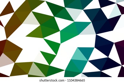 Dark Multicolor, Rainbow vector shining hexagonal shining triangular. Brand new colored illustration in blurry style with gradient. A new texture for your design.