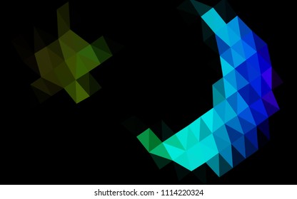 Dark Multicolor, Rainbow vector shining hexagonal background. Glitter abstract illustration with an elegant design. The completely new template can be used for your brand book.