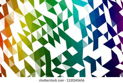 Dark Multicolor, Rainbow vector shining hexagonal template. A vague abstract illustration with gradient. The best triangular design for your business.