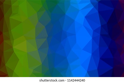 Dark Multicolor, Rainbow vector shining hexagonal pattern. Brand new colored illustration in blurry style with gradient. The template can be used as a background for cell phones.