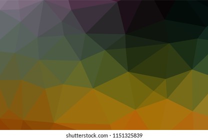 Dark Multicolor, Rainbow vector shining hexagonal pattern. Triangular geometric sample with gradient.  The best triangular design for your business.