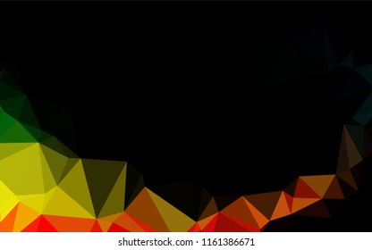 Dark Multicolor, Rainbow vector shining hexagonal template. Colorful abstract illustration with gradient. The template can be used as a background for cell phones.
