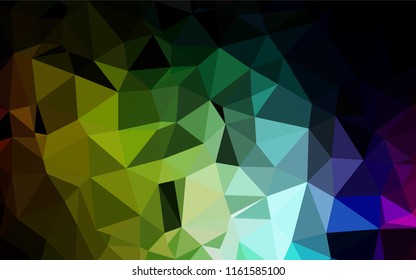 Dark Multicolor, Rainbow vector shining hexagonal pattern. Modern geometrical abstract illustration with gradient. A new texture for your design.