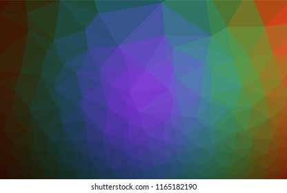Dark Multicolor, Rainbow vector shining hexagonal pattern. A completely new color illustration in a vague style. A completely new template for your business design.