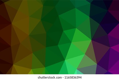 Dark Multicolor, Rainbow vector shining hexagonal background. A completely new color illustration in a vague style. The elegant pattern can be used as part of a brand book.