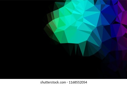 Dark Multicolor, Rainbow vector shining hexagonal pattern. Colorful illustration in abstract style with gradient. A completely new design for your business.