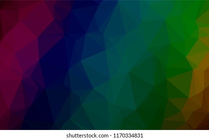 Dark Multicolor, Rainbow vector shining hexagonal background. A completely new color illustration in a vague style. Brand new design for your business.