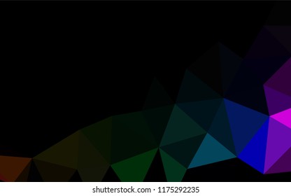 Dark Multicolor, Rainbow vector shining hexagonal template. Shining colored illustration in a Brand new style. A completely new template for your business design.