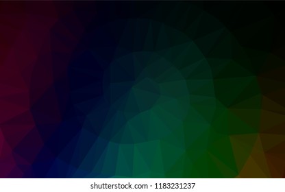 Dark Multicolor, Rainbow vector shining hexagonal template. Colorful illustration in abstract style with gradient. The completely new template can be used for your brand book.