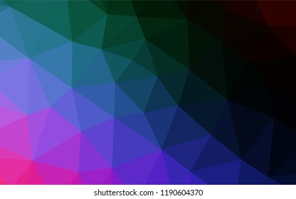 Dark Multicolor, Rainbow vector shining hexagonal pattern. A vague abstract illustration with gradient. The elegant pattern can be used as part of a brand book.