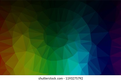 Dark Multicolor, Rainbow vector shining hexagonal template. A completely new color illustration in a vague style. The completely new template can be used for your brand book.