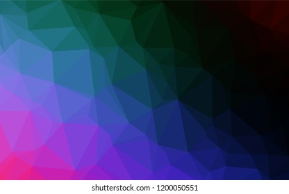 Dark Multicolor, Rainbow vector shining hexagonal template. Shining colored illustration in a Brand new style. The completely new template can be used for your brand book.