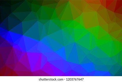 Dark Multicolor, Rainbow vector shining hexagonal template. Shining colored illustration in a Brand new style. The completely new template can be used for your brand book.