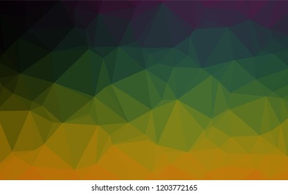 Dark Multicolor, Rainbow vector shining hexagonal pattern. Shining colored illustration in a Brand new style. The best triangular design for your business.