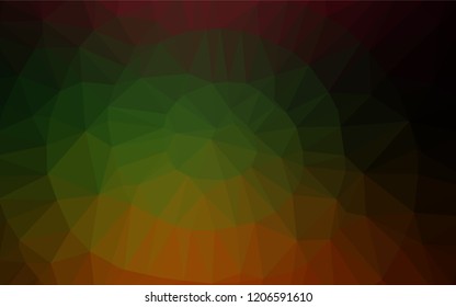 Dark Multicolor, Rainbow vector shining hexagonal pattern. An elegant bright illustration with gradient. Brand new design for your business.