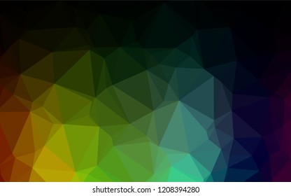 Dark Multicolor, Rainbow vector shining hexagonal pattern. A completely new color illustration in a vague style. The elegant pattern can be used as part of a brand book.