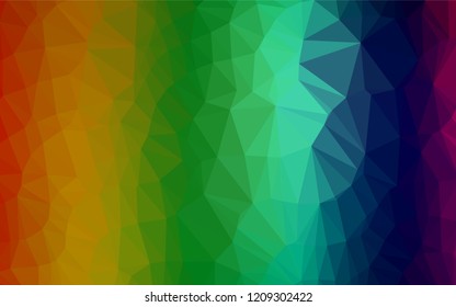 Dark Multicolor, Rainbow vector shining hexagonal background. A completely new color illustration in a vague style. Brand new design for your business.