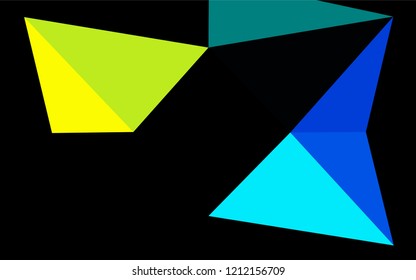 Dark Multicolor, Rainbow vector shining hexagonal template. A vague abstract illustration with gradient. A completely new template for your business design.
