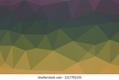 Dark Multicolor, Rainbow vector shining hexagonal background. Glitter abstract illustration with an elegant design. The best triangular design for your business.