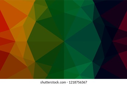 Dark Multicolor, Rainbow vector shining hexagonal pattern. Modern geometrical abstract illustration with gradient. The completely new template can be used for your brand book.