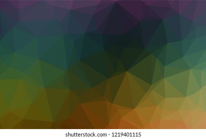 Dark Multicolor, Rainbow vector shining hexagonal pattern. Glitter abstract illustration with an elegant design. A completely new template for your business design.