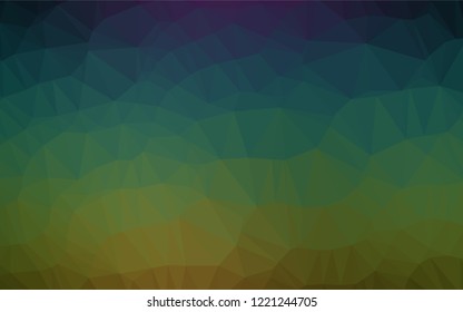 Dark Multicolor, Rainbow vector shining hexagonal template. A completely new color illustration in a vague style. The polygonal design can be used for your web site.