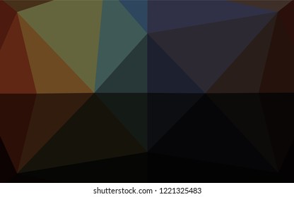 Dark Multicolor, Rainbow vector shining hexagonal template. A vague abstract illustration with gradient. The polygonal design can be used for your web site.