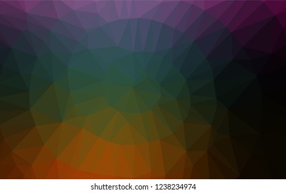 Dark Multicolor, Rainbow vector shining hexagonal template. A vague abstract illustration with gradient. The completely new template can be used for your brand book.