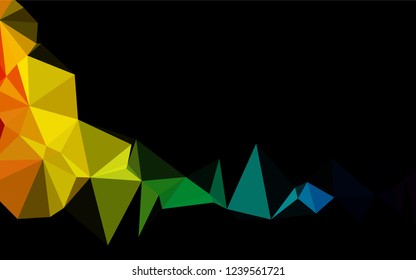 Dark Multicolor, Rainbow vector shining hexagonal template. An elegant bright illustration with gradient. The elegant pattern can be used as part of a brand book.