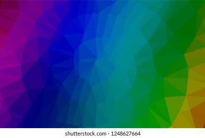 Dark Multicolor, Rainbow vector shining hexagonal template. Modern geometrical abstract illustration with gradient. A completely new design for your business.