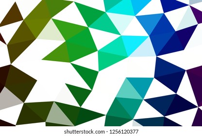 Dark Multicolor, Rainbow vector shining hexagonal shining triangular. A vague abstract illustration with gradient. The elegant pattern can be used as part of a brand book.