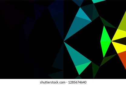 Dark Multicolor, Rainbow vector shining hexagonal pattern. A completely new color illustration in a vague style. The textured pattern can be used for background.