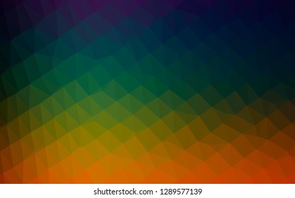 Dark Multicolor, Rainbow vector shining triangular template. A completely new color illustration in a vague style. Completely new design for your business.