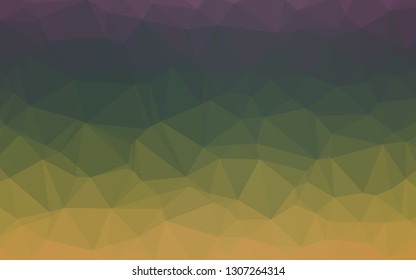 Dark Multicolor, Rainbow vector shining triangular template. A sample with polygonal shapes. Template for a cell phone background.