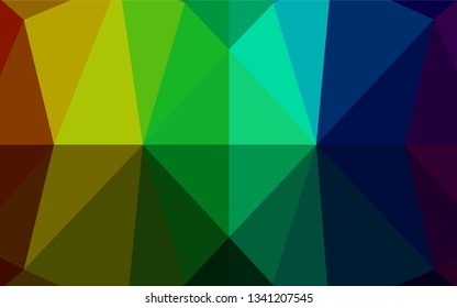 Dark Multicolor, Rainbow vector shining hexagonal background. Colorful abstract illustration with gradient. A completely new design for your business.