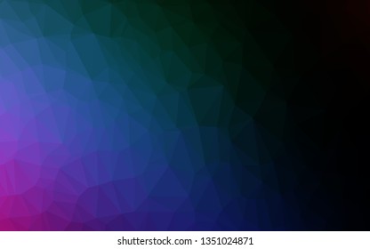 Dark Multicolor, Rainbow vector shining triangular background. Modern geometrical abstract illustration with gradient. New texture for your design.