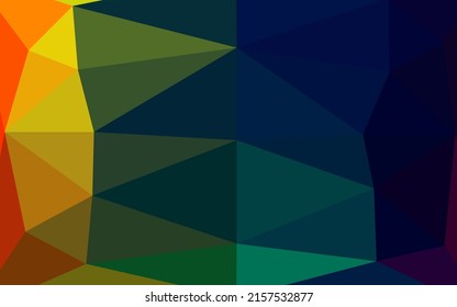 Dark Multicolor, Rainbow vector shining triangular background. Brand new colorful illustration in with gradient. Brand new style for your business design.