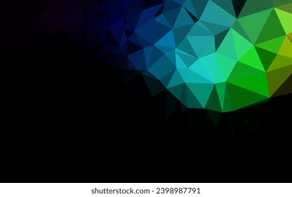 Multicolor oscuro, vector arcoiris brillante patrón triangular. Una elegante ilustración brillante con gradiente. El mejor diseño triangular para su negocio.