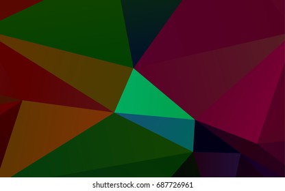 Dark Multicolor, Rainbow vector shining triangular pattern. An elegant bright illustration with gradient. The elegant pattern can be used as part of a brand book.