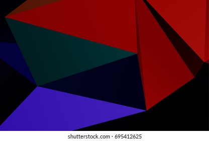 Dark Multicolor, Rainbow vector shining triangular pattern. Shining colored illustration in a brand-new style. The completely new template can be used for your brand book.