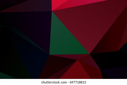 Dark Multicolor, Rainbow vector shining triangular background. Brand-new colored illustration in blurry style with gradient. The polygonal design can be used for your web site.