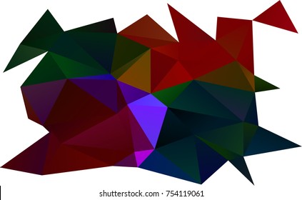 Dark Multicolor, Rainbow vector shining triangular template. Colorful abstract illustration with gradient. The polygonal design can be used for your web site.