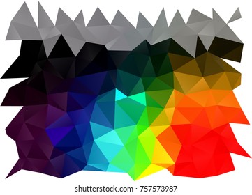 Dark Multicolor, Rainbow vector shining triangular background. Brand-new colored illustration in blurry style with gradient. Brand-new style for your business design.