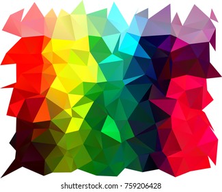 Dark Multicolor, Rainbow vector shining triangular template. A sample with polygonal shapes. A completely new template for your business design.