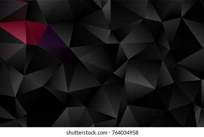Dark Multicolor, Rainbow vector shining triangular template. Colorful illustration in abstract style with gradient. The elegant pattern can be used as part of a brand book.