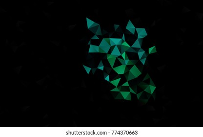 Dark Multicolor, Rainbow vector shining triangular background. A vague abstract illustration with gradient. A completely new template for your business design.