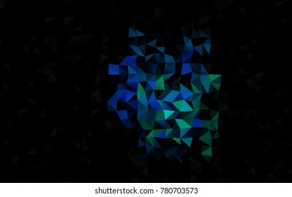 Dark Multicolor, Rainbow vector shining triangular background. An elegant bright illustration with gradient. The best triangular design for your business.